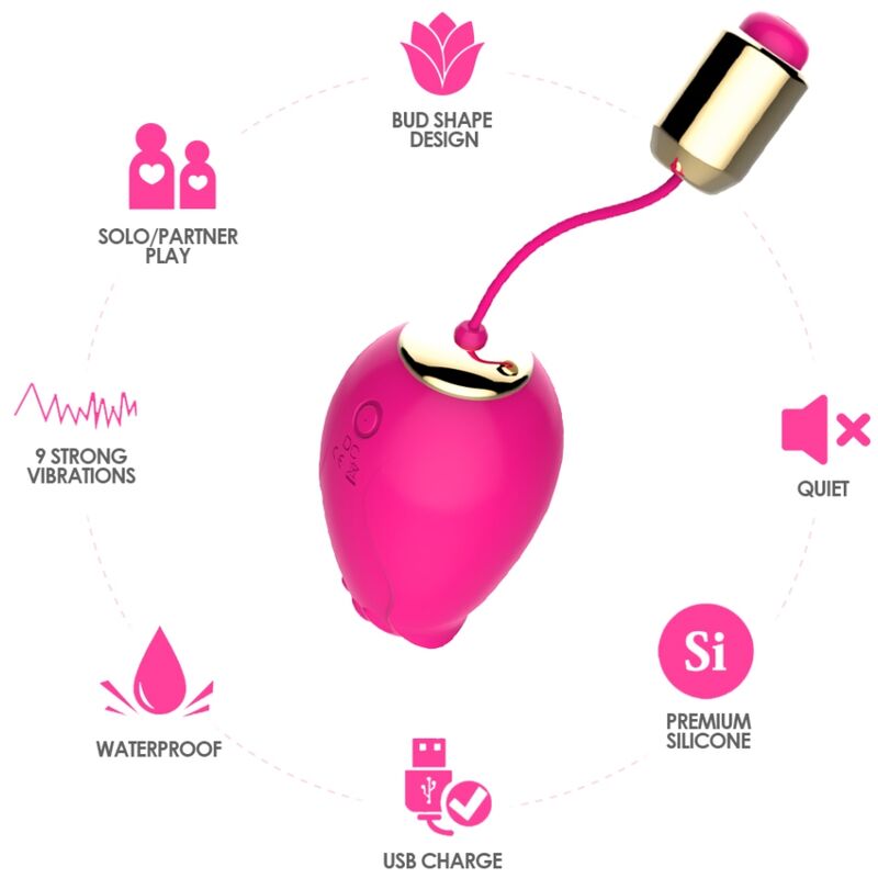 ARMONY - MANDALA VIBRATING EGG G-SPOT REMOTE CONTROL FUCHSIA