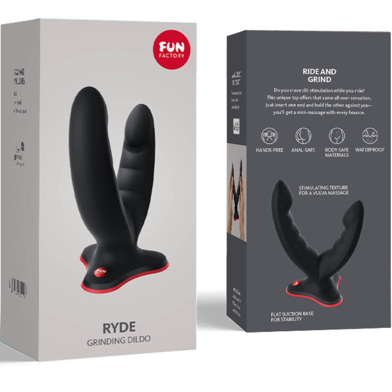 FUN FACTORY - RYDE DOUBLE DILDO &amp; MASSAGER GREEN