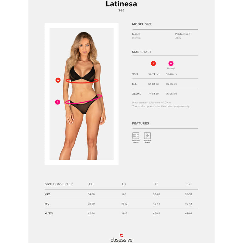 OBSESSIVE - LATINESA TWO-PIECE SET XS/S