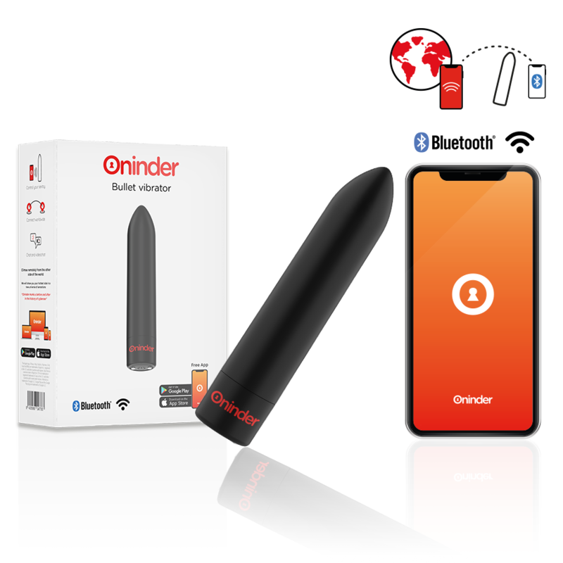 ONINDER - BERLIN BLACK VIBRATING BULLET - FREE APP