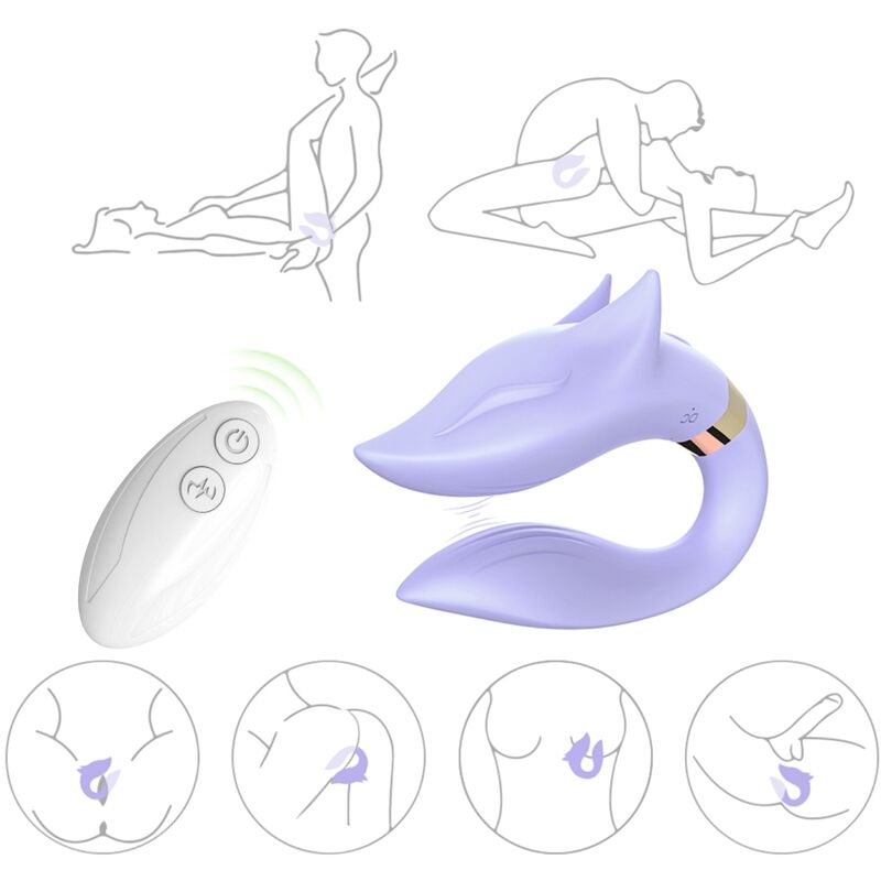 ARMONY - FOX VIBRATOR FOR COUPLES REMOTE CONTROL VIOLET