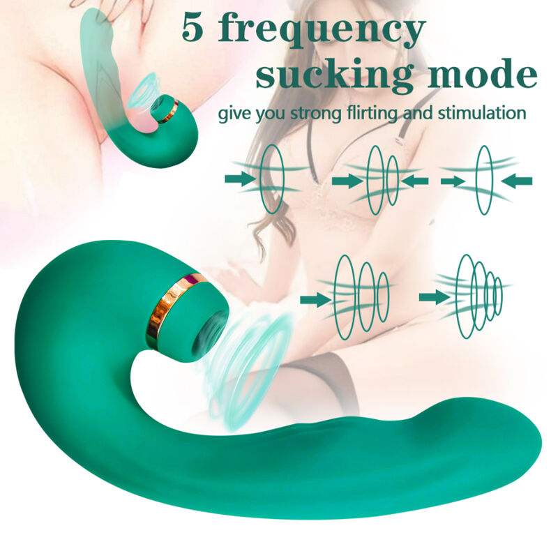 ARMONY - GREEN FLEXIBLE VIBRATOR &amp; SUCKER