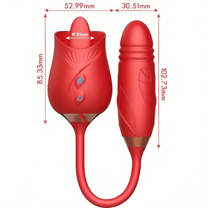 ARMONY - DELIGHT FLOWER VIBRATOR &amp; THRUSTING WITH RED TONGUE