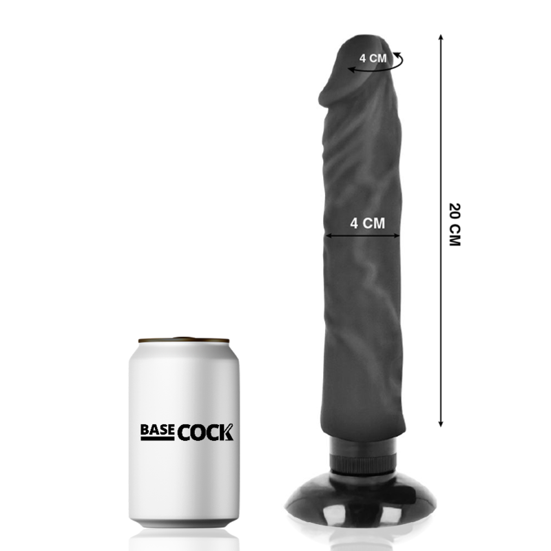 BASECOCK - REALISTIC VIBRATOR 2-1 NATURAL 20 CM -O- 4 CM