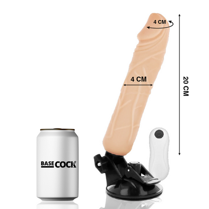 BASECOCK - REALISTIC VIBRATOR NATURAL REMOTE CONTROL 20 CM -OR- 4 CM