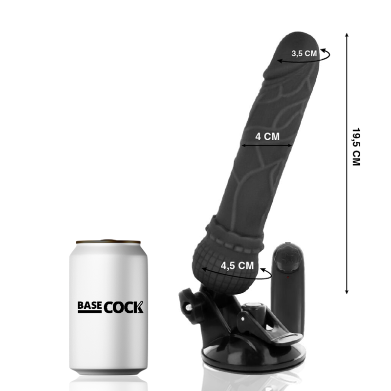 BASECOCK - REALISTIC VIBRATOR NATURAL REMOTE CONTROL 19.5 CM -O- 4 CM