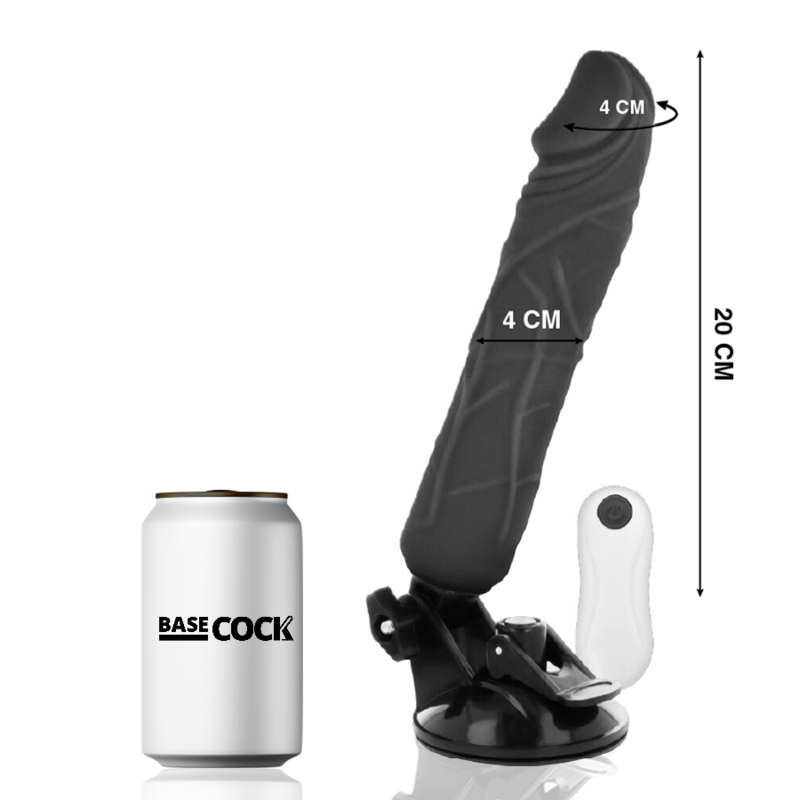 BASECOCK - REALISTIC VIBRATOR NATURAL REMOTE CONTROL 20 CM -OR- 4 CM