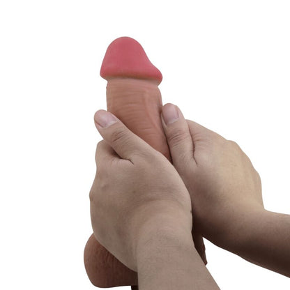 PRETTY LOVE - SLIDING SKIN SERIES REALISTIC DILDO WITH SUCTION CUP MULATO SLIDING SKIN 23.4 CM