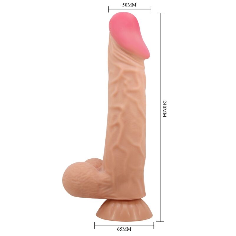 PRETTY LOVE - SLIDING SKIN SERIES REALISTIC DILDO WITH SUCTION CUP SLIDING SKIN NATURAL REMOTE CONTROL 24 CM