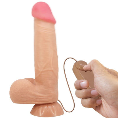 PRETTY LOVE - SLIDING SKIN SERIES REALISTIC DILDO WITH SUCTION CUP SLIDING SKIN NATURAL REMOTE CONTROL 21.8 CM