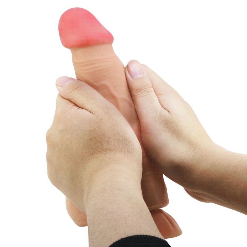 PRETTY LOVE - SLIDING SKIN SERIES REALISTIC DILDO WITH SUCTION CUP SLIDING SKIN NATURAL REMOTE CONTROL 21.8 CM