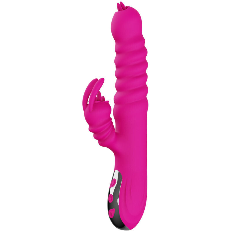 ARMONY - DOUBLE TONGUE RABBIT MULTIFUNCTION VIBRATOR WITH HEAT EFFECT FUCHSIA