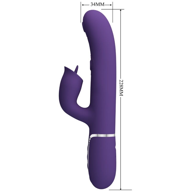 PRETTY LOVE - RABBIT VIBRATOR WITH PURPLE LICKING