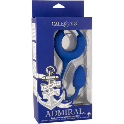 CALEXOTICS - ADMIRAL WEIGHTED BLUE PENIS RING