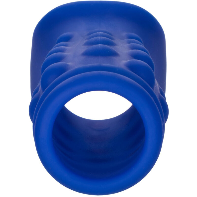 CALEXOTICS - ADMIRAL BEADED LIQUID SILICONE PENIS SLEEVE BLUE