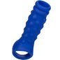 CALEXOTICS - ADMIRAL BEADED LIQUID SILICONE PENIS SLEEVE BLUE