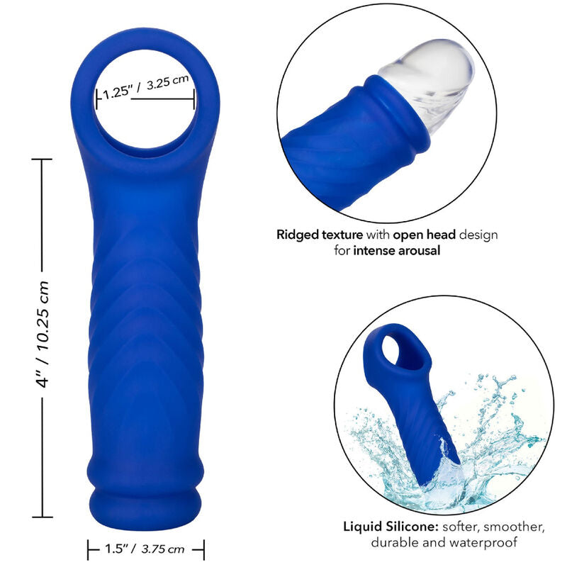 CALEXOTICS - ADMIRAL WAVE BLUE LIQUID SILICONE PENIS SLEEVE