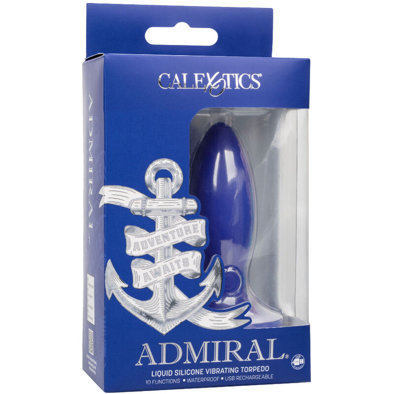 CALEXOTICS - ADMIRAL TORPEDO VIBRATING ANAL PLUG BLUE