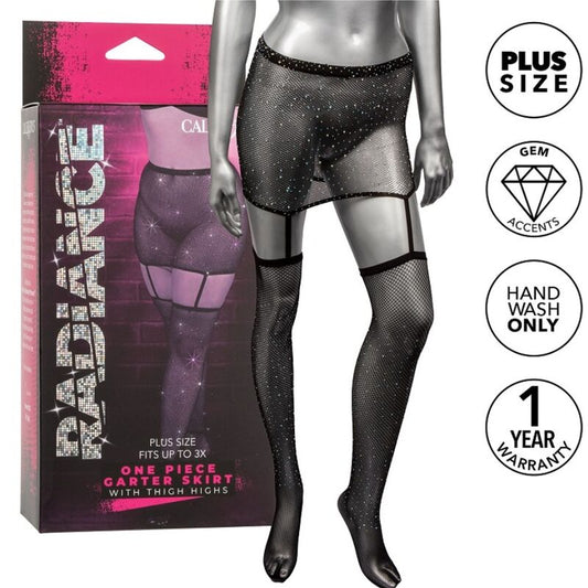 CALEXOTICS - RADIANCE PLUS SIZE THIGH LENGTH GARTER SKIRT