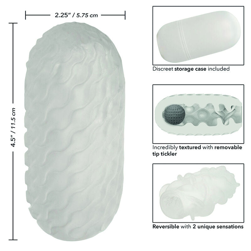 CALEXOTICS - BOUNDLESS STROKER SOFT REVERSIBLE GRAY