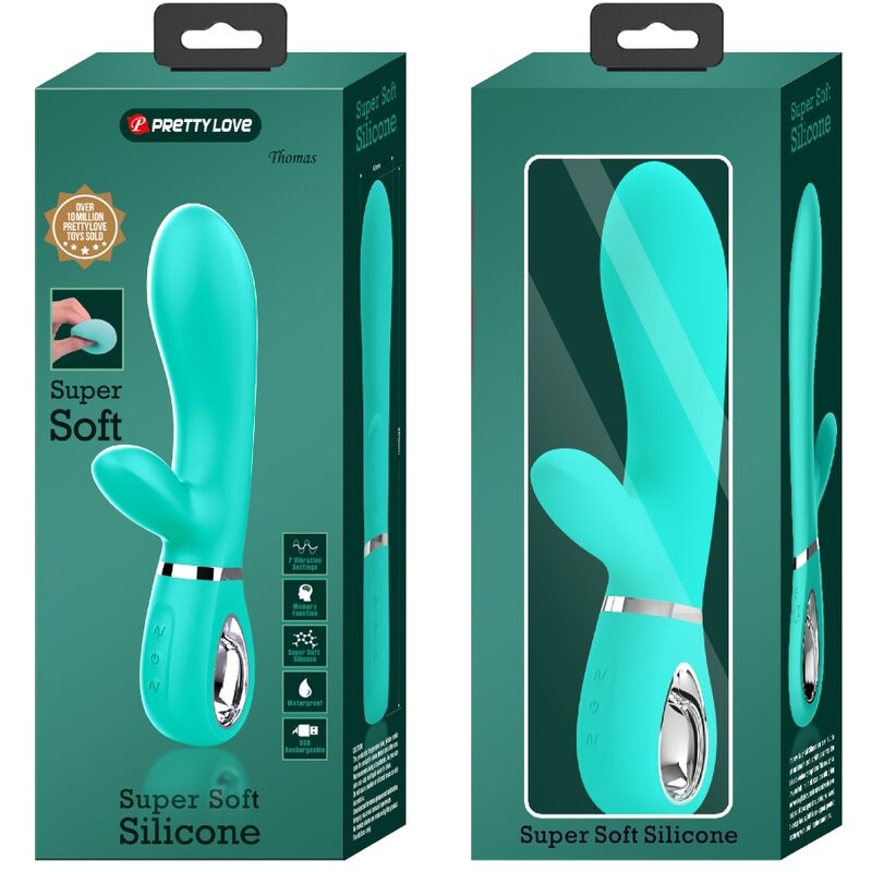 PRETTY LOVE - THOMAS MULTIFUNCTION G-SPOT VIBRATOR AQUA GREEN