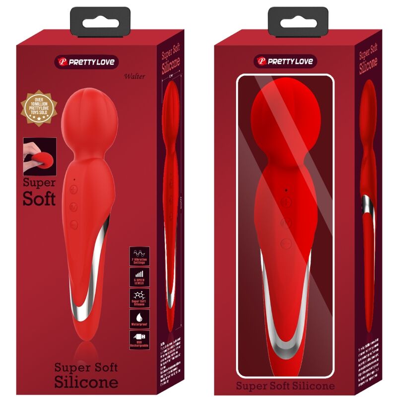 PRETTY LOVE - WALTER VIBRATOR WAND RED