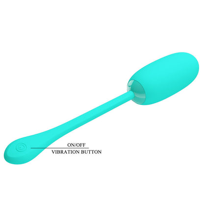 PRETTY LOVE - JULIUS WATERPROOF &amp; RECHARGEABLE VIBRATING EGG AQUA GREEN