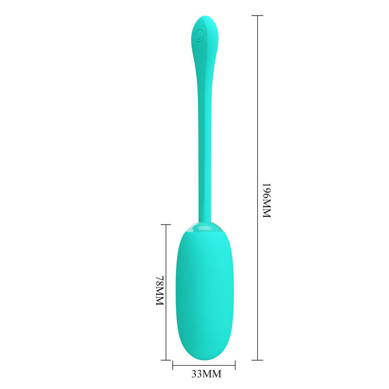 PRETTY LOVE - JULIUS WATERPROOF &amp; RECHARGEABLE VIBRATING EGG AQUA GREEN