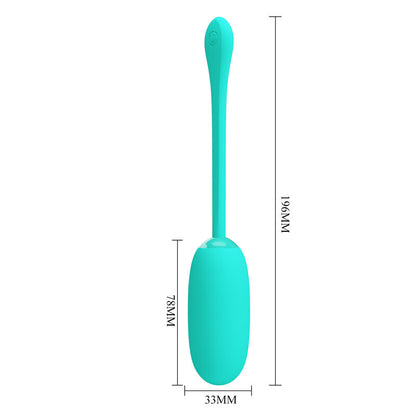 PRETTY LOVE - JULIUS WATERPROOF &amp; RECHARGEABLE VIBRATING EGG AQUA GREEN