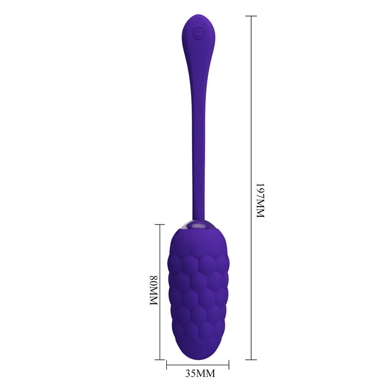 PRETTY LOVE - LILAC RECHARGEABLE MARINE TEXTURE VIBRATING EGG