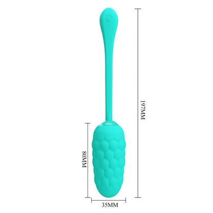 PRETTY LOVE - RECHARGEABLE MARINE TEXTURE VIBRATING EGG WATER GREEN