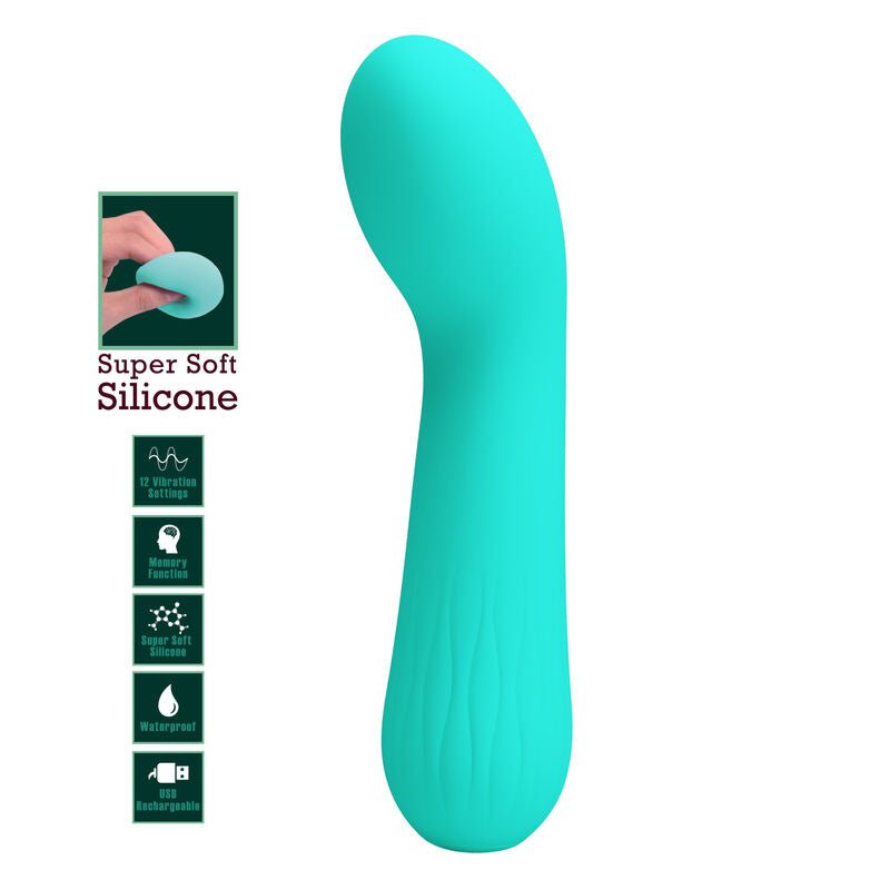 PRETTY LOVE - FAUN WATER GREEN RECHARGEABLE VIBRATOR