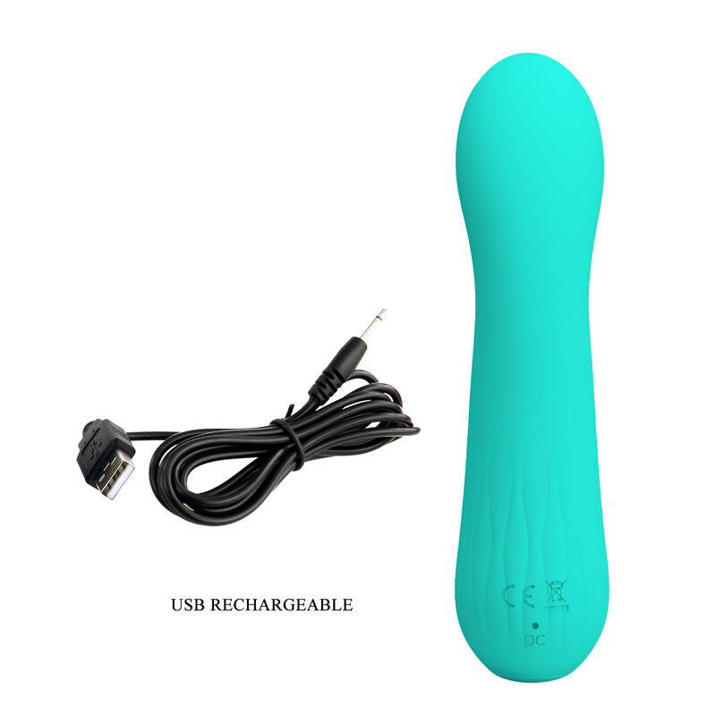 PRETTY LOVE - FAUN WATER GREEN RECHARGEABLE VIBRATOR