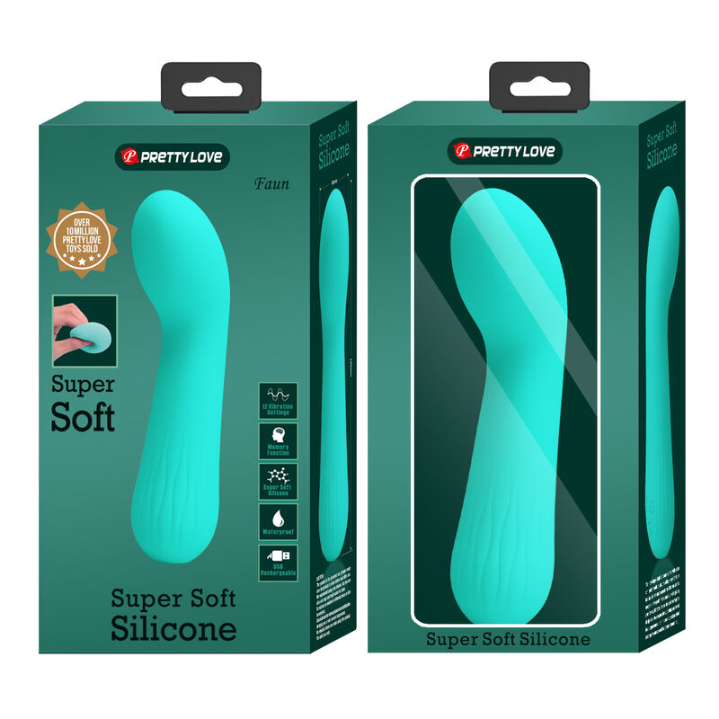 PRETTY LOVE - FAUN WATER GREEN RECHARGEABLE VIBRATOR