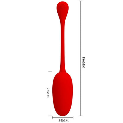 PRETTY LOVE - KNUCKER RECHARGEABLE VIBRATING EGG RED