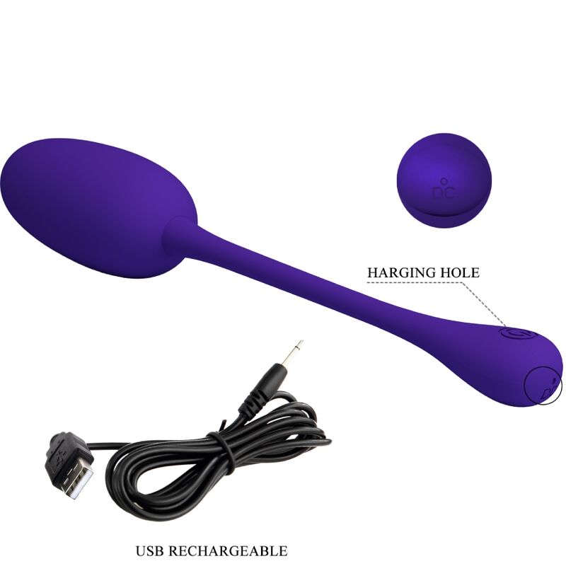 PRETTY LOVE - KNUCKER RECHARGEABLE VIBRATING EGG LILAC