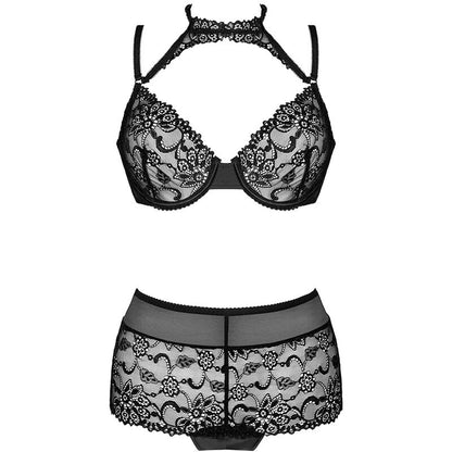 LIVCO CORSETTI FASHION - LINERA FOR THE SENSES COLLECTION BRA + PANTY BLACK S/M