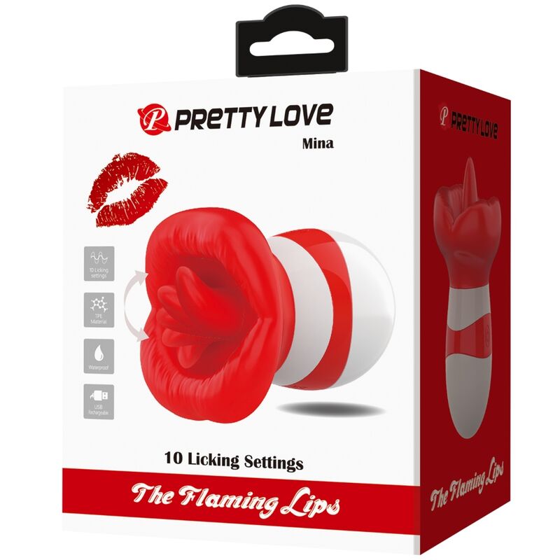 PRETTY LOVE - LIGHT RED TONGUE STIMULATOR MINA