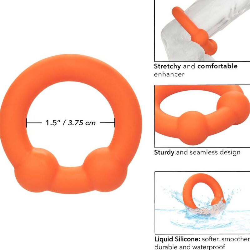 CALEXOTICS - ALPHA DOUBLE BALL RING ORANGE