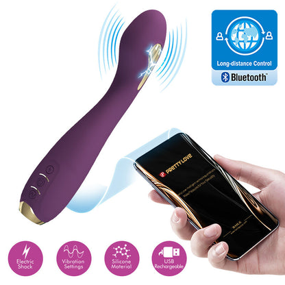 PRETTY LOVE - HECTOR VIBRADOR ELECTROSHOCK POR CONTROL POR APP LILA