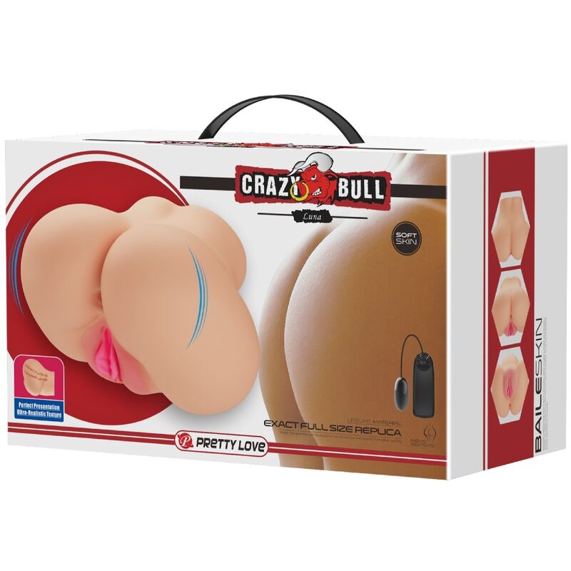 CRAZY BULL - REALISTIC VAGINA AND ANUS VIBRATOR LUNA