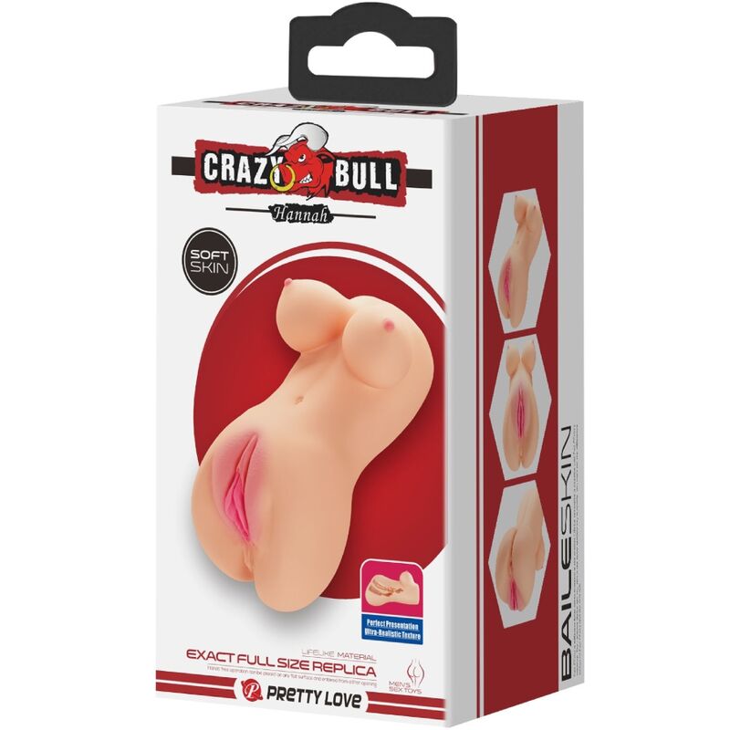 CRAZY BULL - REALISTIC VAGINA AND ANUS VIBRATOR HANNAH