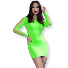 CHILIROSE - CR 4617 GREEN DRESS S/M