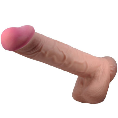 PRETTY LOVE - SLIDING SKIN SERIES REALISTIC DILDO WITH SUCTION CUP SLIDING SKIN BROWN 26 CM