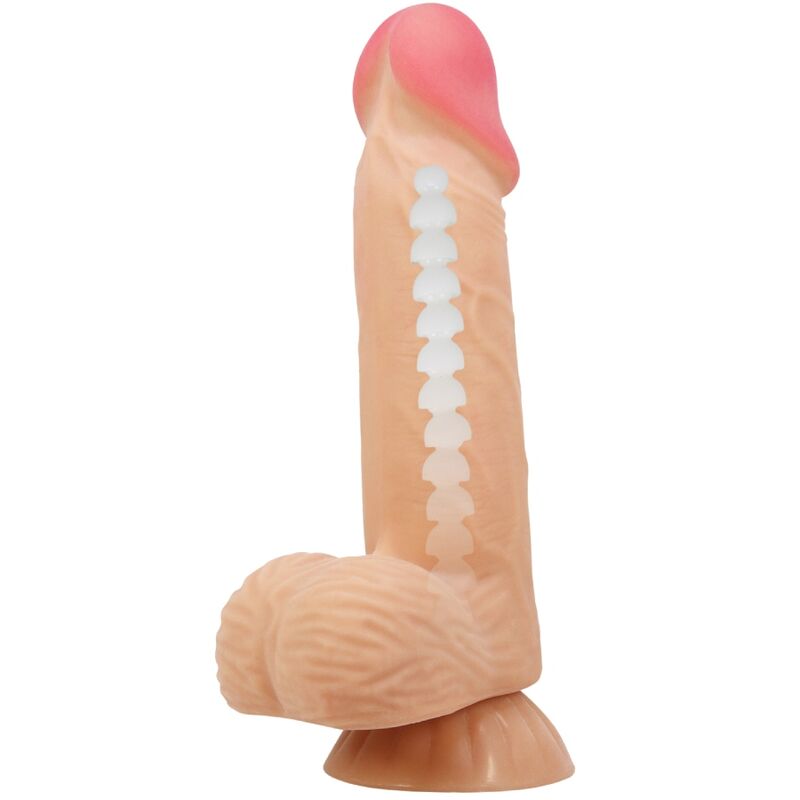 PRETTY LOVE - SLIDING SKIN SERIES REALISTIC DILDO WITH SLIDING SKIN SUCTION CUP 20.6 CM