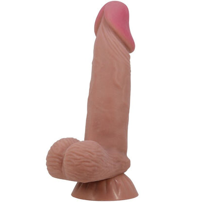 PRETTY LOVE - SLIDING SKIN SERIES REALISTIC DILDO WITH SUCTION CUP SLIDING SKIN BROWN 19.4 CM