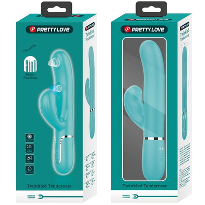 PRETTY LOVE - 3 IN 1 MULTIFUNCTION G-SPOT VIBRATOR PERLITE WATER GREEN