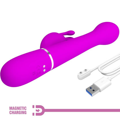 PRETTY LOVE - DEJON VIBRADOR RABBIT 3 EN 1 MULTIFUNCIÓN VIOLETA