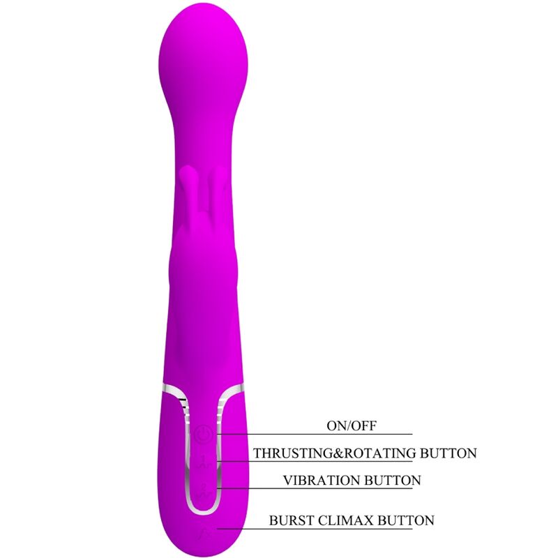 PRETTY LOVE - DEJON VIBRADOR RABBIT 3 EN 1 MULTIFUNCIÓN VIOLETA