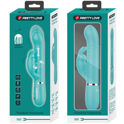 PRETTY LOVE - COALE RABBIT VIBRATOR WATER GREEN PEARLS